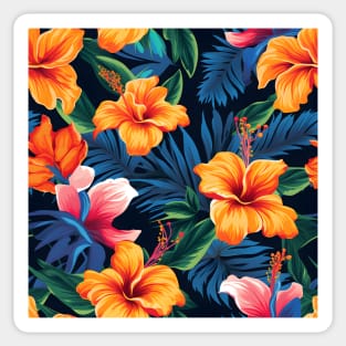 Tropical Flowers Pattern 12 Sticker